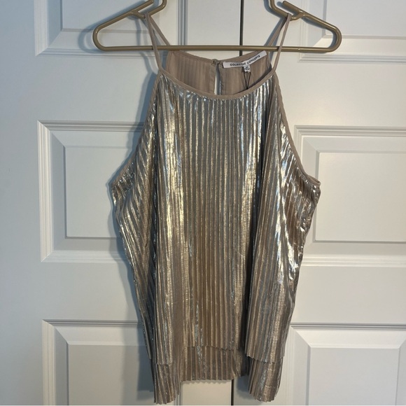 NEW Collective Concepts Gold Party Top Tank Shimmer And Shine Size Medium - Picture 1 of 8